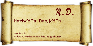 Marhás Damján névjegykártya